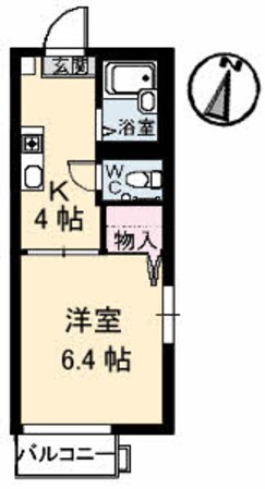 アメニティ土居 B棟の物件間取画像